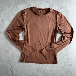Brown Long Sleeve Women's Top